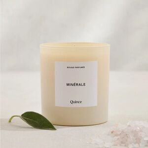 NIB Quince Minérale Candle cream glass jar home fragrance NEW gift boxed luxe
